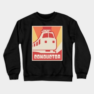 Retro Vintage Rail Crew Railroad Train Conductor Crewneck Sweatshirt